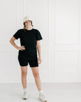 Ladies Shorts and Tee Set in Black