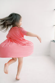 Charlotte Tiered Dress in Bubblegum