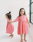 Charlotte Tiered Dress in Bubblegum