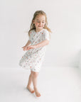 Charlotte Tiered Dress in Tiny Gardeners