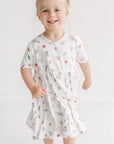 Charlotte Tiered Dress in Tiny Gardeners