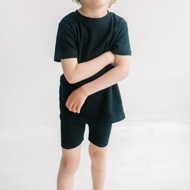 Shorts and Tee Set in Black