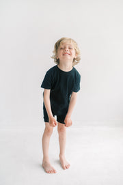 Shorts and Tee Set in Black
